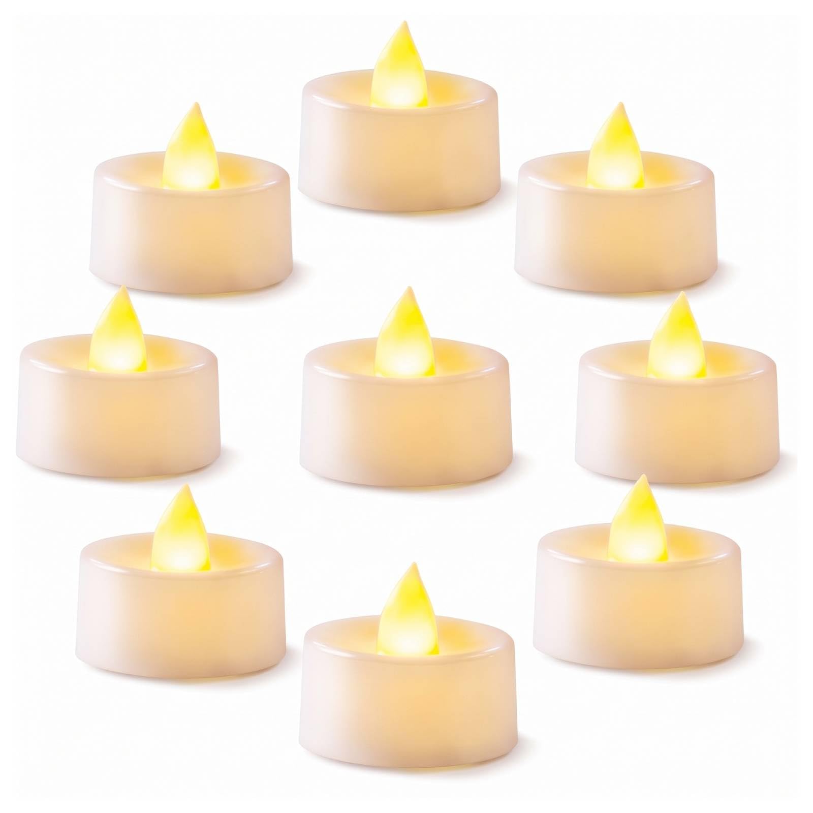 Homemory 24-Pack Flameless Tea Lights Candles Battery Operated, 200+ Hours | Fli
