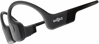 SHOKZ OpenRun Bone Conduction Sports Headphones, Black | Bundle with Sweat Headband；Open ear comfort; Lightweight & Secure fit; IP67 water resistance; 8H battery; Running/Cycling
