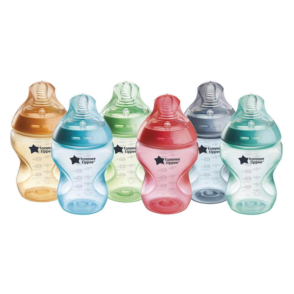 Tommee Tippee Natural Start Baby Bottle Breast-Like Teat 0m+ 260ml | Pack of 6, 