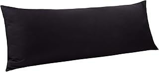 NTBAY Body Pillowcase - Brushed Microfiber 20x54 Pillowcase - Soft, Wrinkle-Free, Fade-Resistant, Stain-Resistant, Body Pillow Cover with Envelope Closure - 20x54 inches, Black