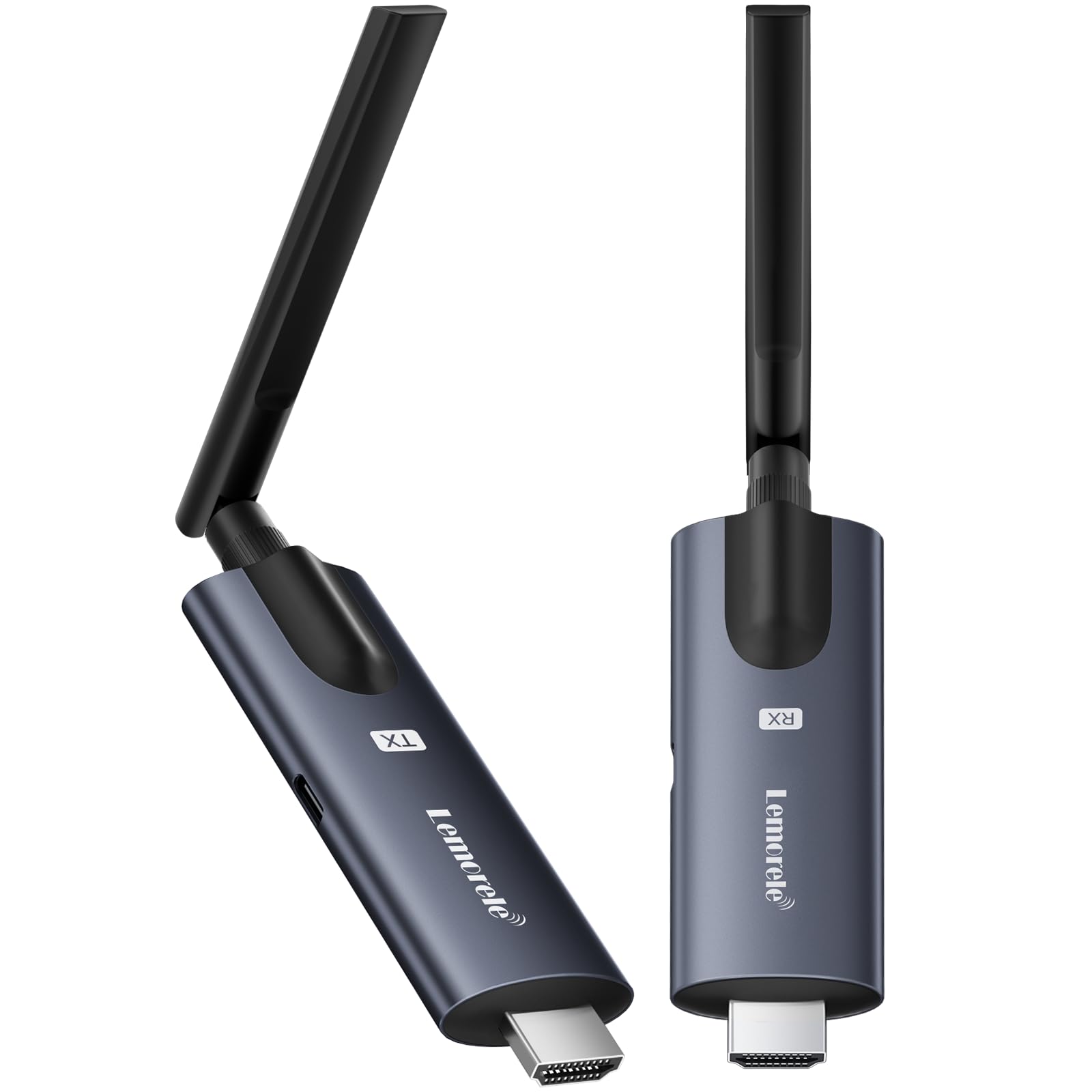 Lemorele Wireless HDMI Transmitter and Receiver, Deep Gray Aluminum Alloy | 5GHz