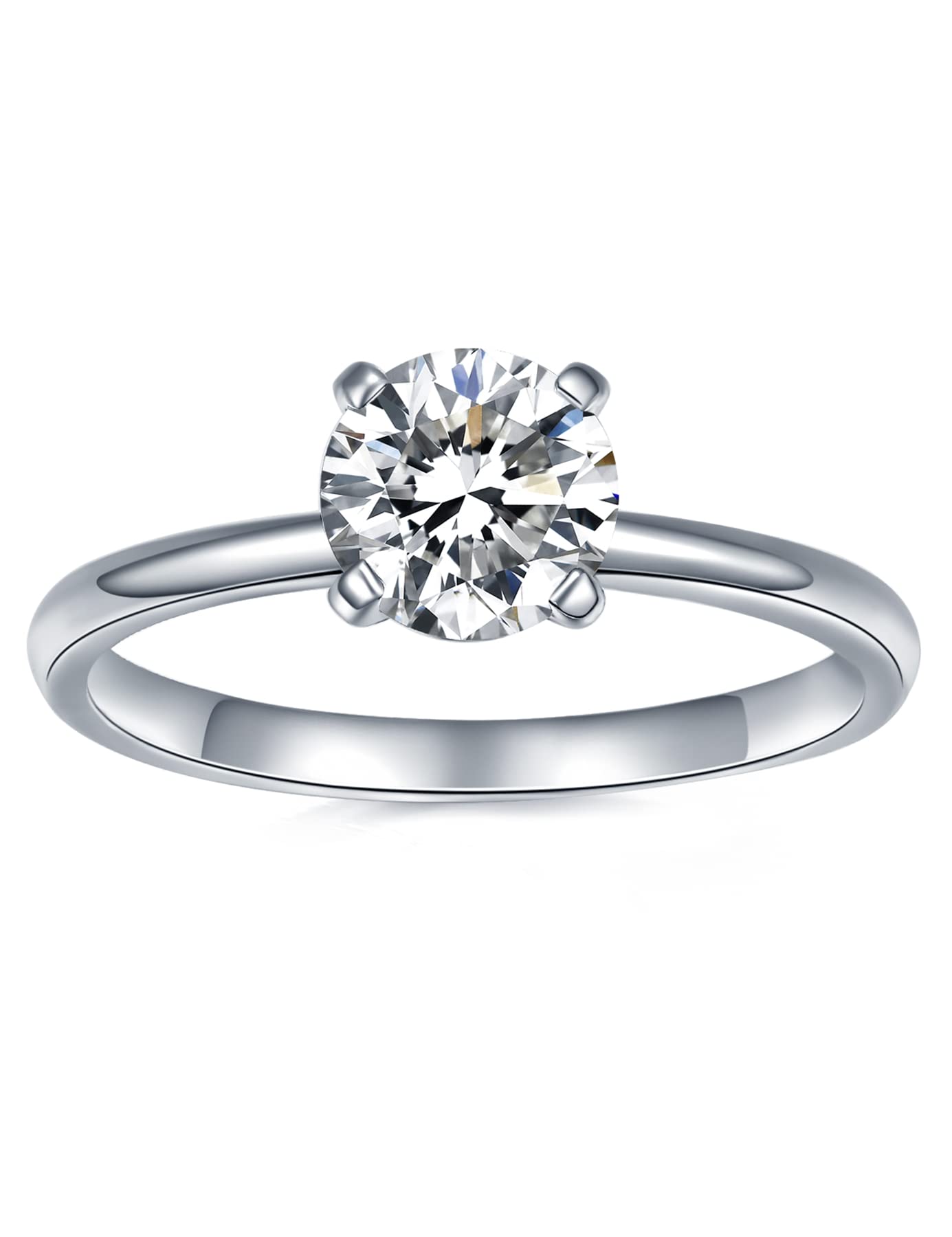 IMOLOVE Moissanite Solitaire Engagement Ring for Women, Women's Engagement Rings