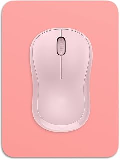 Dapesuom - Small Mouse Pad, 6" x 8", Premium Textured Rubber, Non-Slip, Portable, Washable, Unisex, Portable, Keyboard Tray, Gaming, Working, PC, Travel, Pink Pink