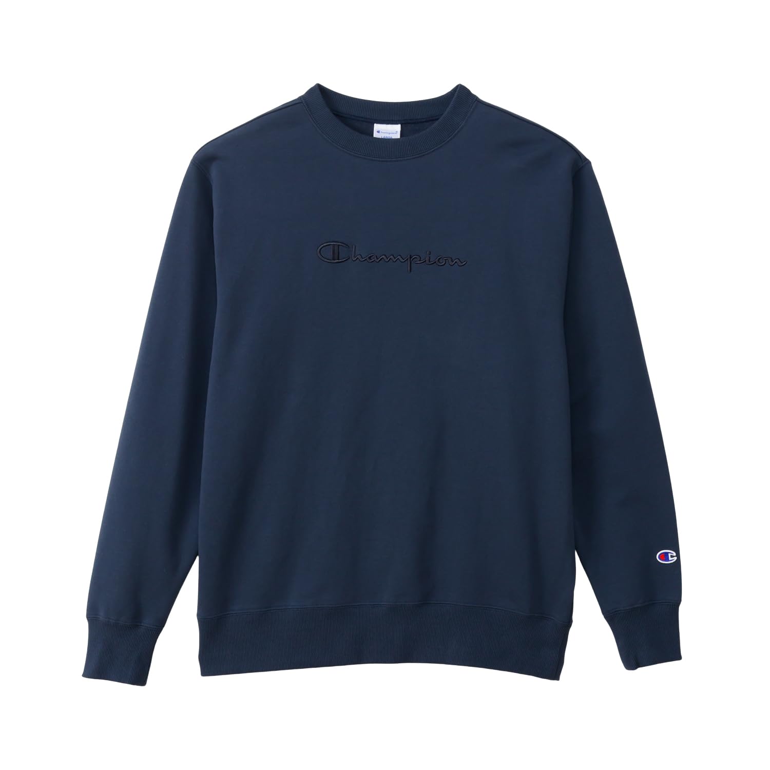 Champion Sweatshirt Long Sleeve French Terry Cotton USA Logo Embroidered Crewnec