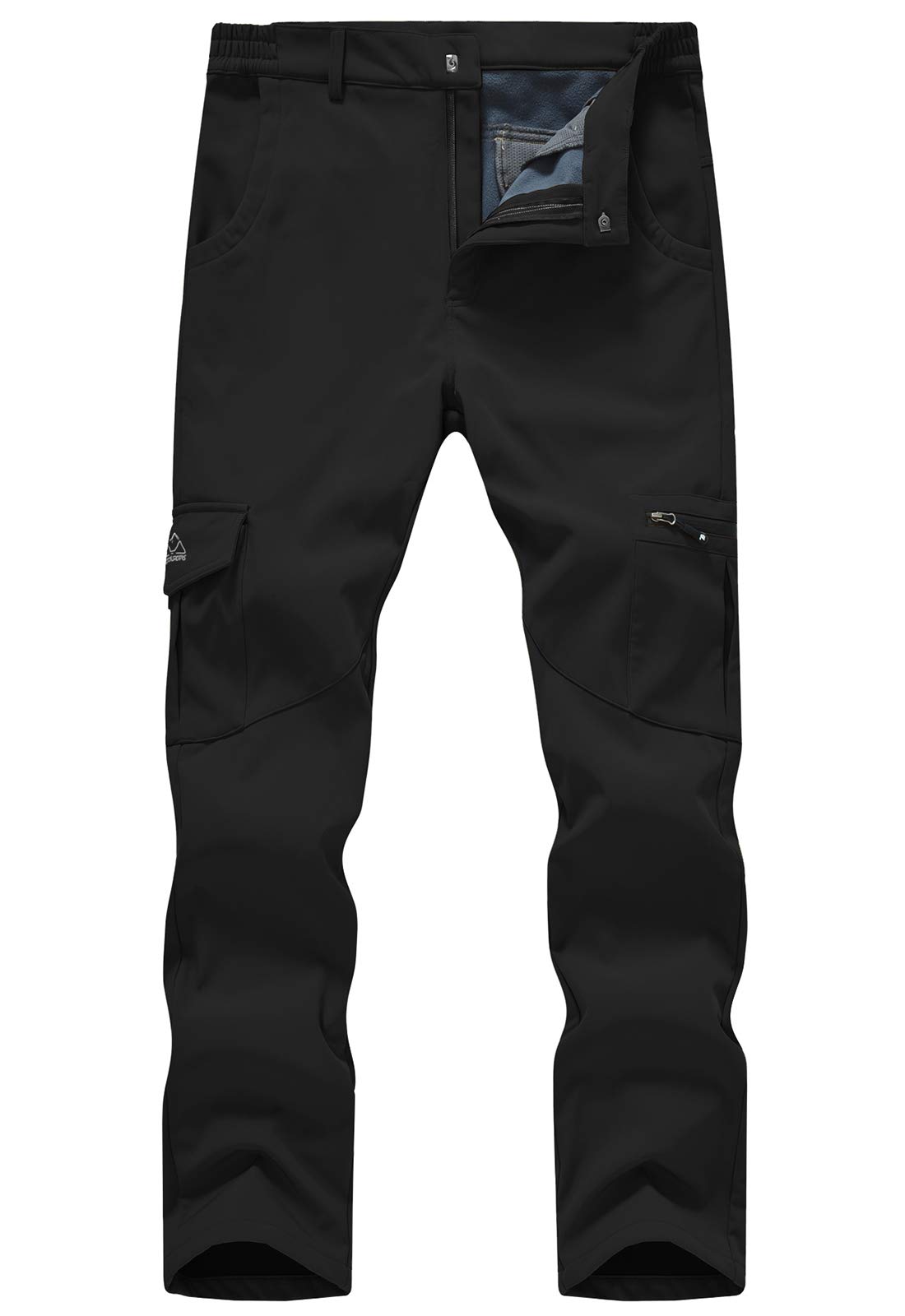 Tbmpoy, Mens Fleece Lined Softshell Hiking Snowboard Pants Water Resistant Windp
