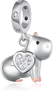 TYSO Capybara Charm 925 Sterling Silver Capybara Gift Capybara Piece Birthday Gift Jewelry for Women Sterling Silver Zircon