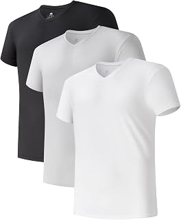 DAVID ARCHY Men's Long-Sleeved Cotton Undershirt Basic Underwear Slim Fit Ultra-Comfortable Long Sleeves