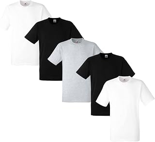 Fruit of The Loom Heavy Cotton Tee Shirt 5 Pack Men's T-Shirt (Pack of 1)