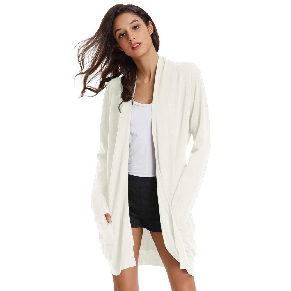 Grace Karin Womens Casual Open Front Knitted Cardigan with Pockets