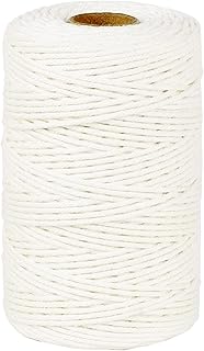 PerkHomy Cotton Butchers Twine String 500 Feet 2mm Twine for Cooking Food Safe Crafts Bakers Kitchen Butcher Meat Turkey Sausage Roasting Gift Wrapping Gardening Crocheting Knitting