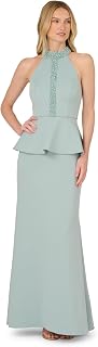 Adrianna Papell Beaded Halter Gown