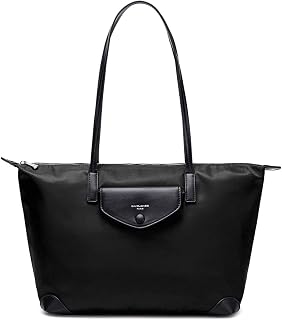 David Jones - Women's Nylon Tote Bag - Shoulder Shopper Bag, with Shoulder Strap, Hand - Large Capacity Bag - Black
