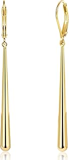 Hypoallergenic Silver Long Dangle Drop Earrings for Women Lady