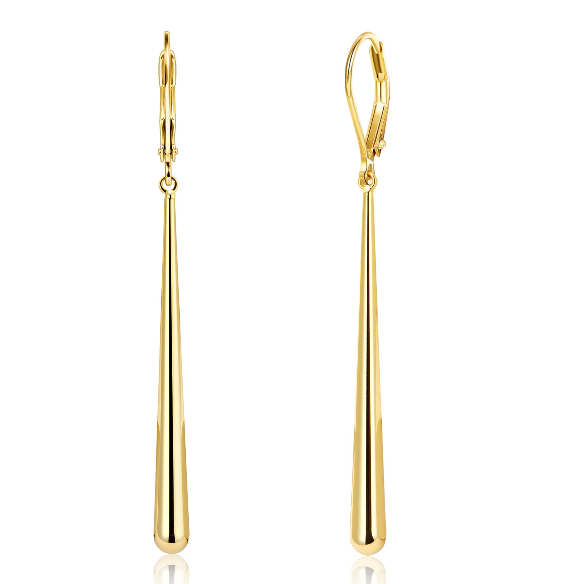 Hypoallergenic Silver Long Dangle Drop Earrings for Women Lady