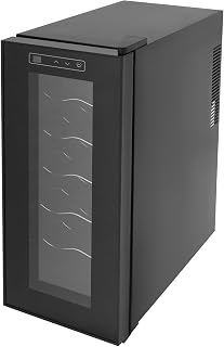 YUYANSHOP 12 Bottle Wine Fridge, 53.6–64.4°F Digital Temperature Control Wine Fridge, Wine Cooler Refrigerator with Temperature Display For Bar Home Red and White Wine