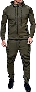 amropi Men's Tracksuits Long Sleeve Hoodie and Jogging Trousers Set