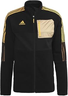 adidas Men's Tiro Winterized Sherpa Athletic Jacket, Black