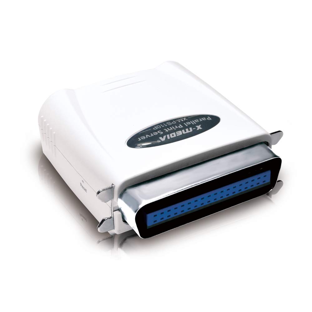 X-MEDIA XM-PS110P 1-Port 10/100Mbps Fast Ethernet Parallel Print Server | Parall