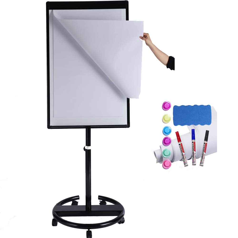 40 X 28 Inch Mobile Magnetic Whiteboard on Wheels, Rolling Dry Erase Easel | Hei