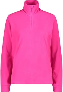CMP , Womens 3G27836 Long Sleeve Fleece Top (IT, Text, XS, Regular, Regular, Fuchsia), Fuchsia, XS