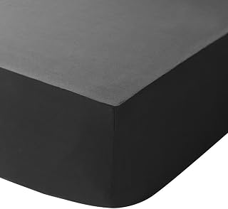 Catherine Lansfield Easy Iron Percale Combed Double Fitted Sheet Black