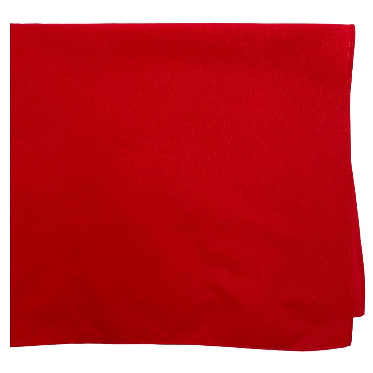 MDSTYLE 100% Cotton Solid Colour Bandana for Men & Women 56cm x 56cm Plain Handk
