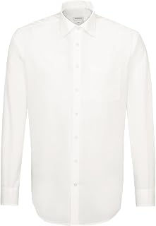 Seidensticker Men's Business Shirt - Regular Fit - Non Iron - Kent Collar - Long Sleeve - 100% Cotton