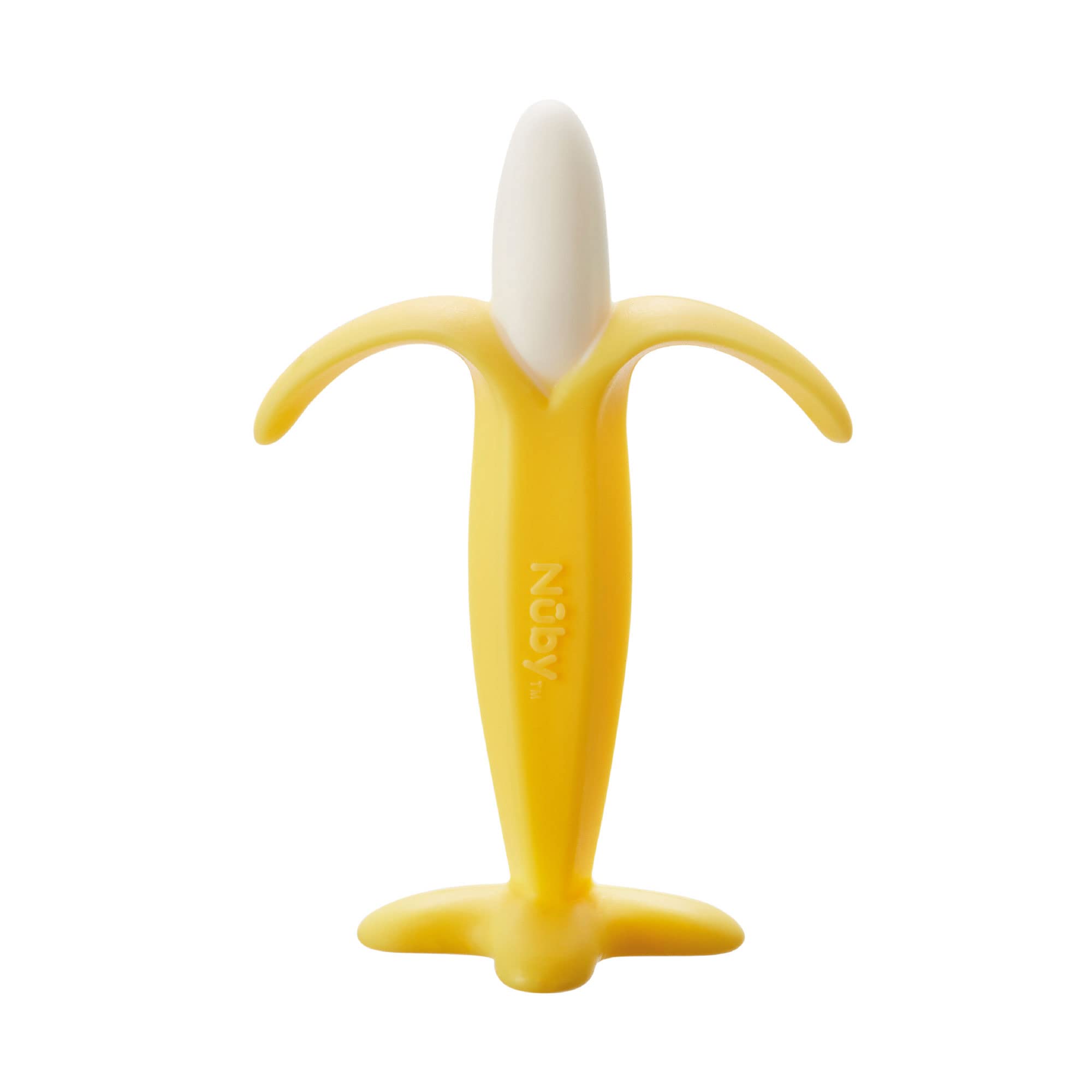 Nuby Silicone Banana Baby Teether Toy for Sore Gums, 3M+ | Colourful Teething To