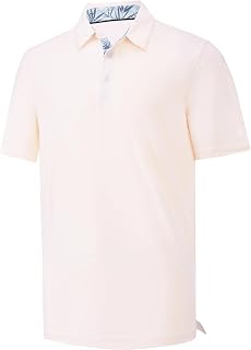 Mens Polo Shirts Short Sleeve Casual Solid Stylish Dry Fit Performance Collared Golf Polo Shirts for Men