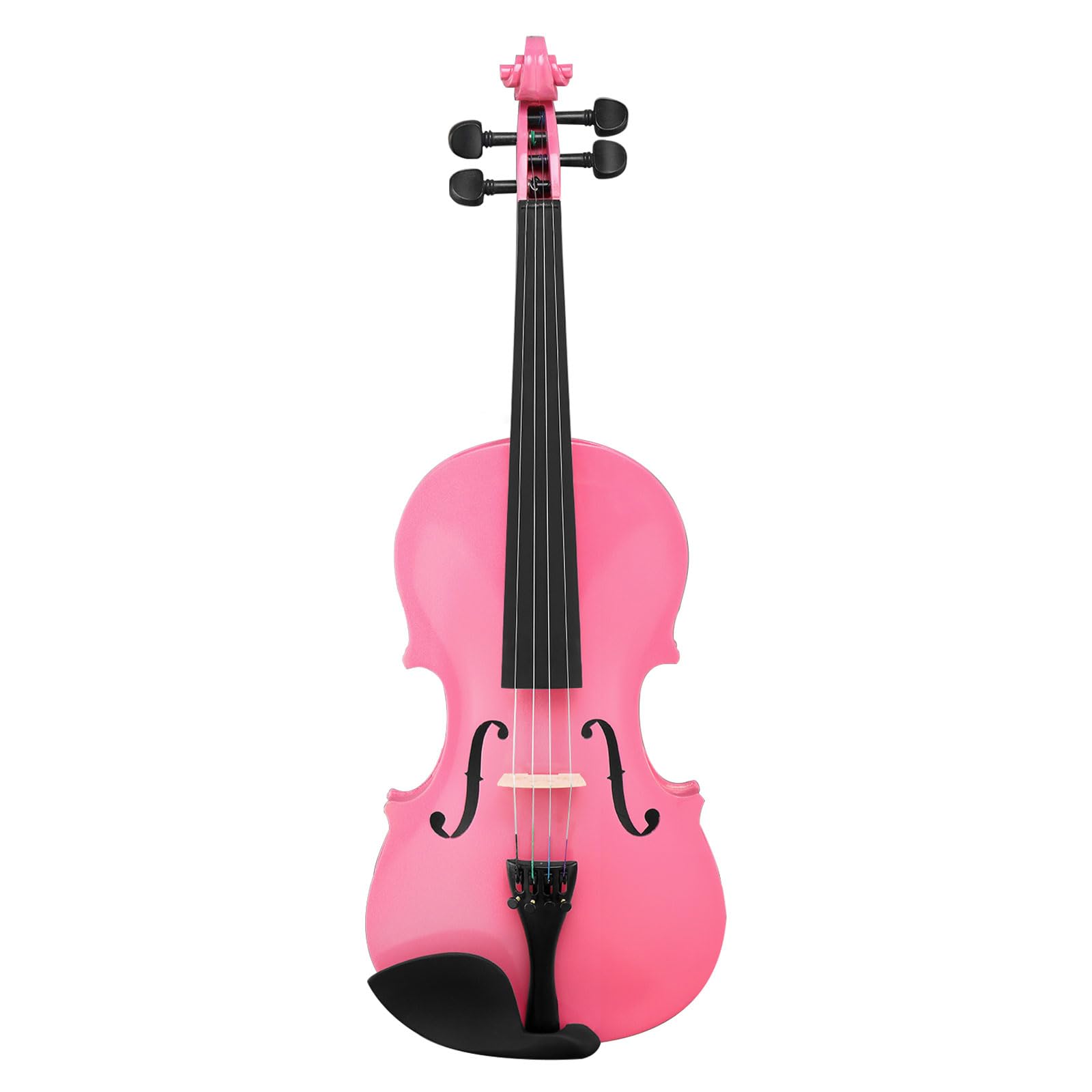 1/2 Acoustic Violin Set for Adults Beginners Students, Pink | Solid Wood Fiddle,