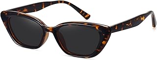 WOWSUN Occhiali da sole polarizzati alla moda da donna piccoli occhi di gatto retrò stretti