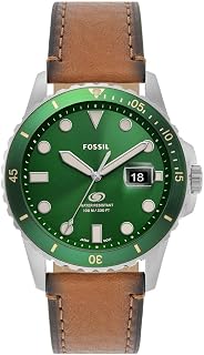 Fossil Blue Men's Watch - Date Three Hands, Stainless Steel, 42mm Case