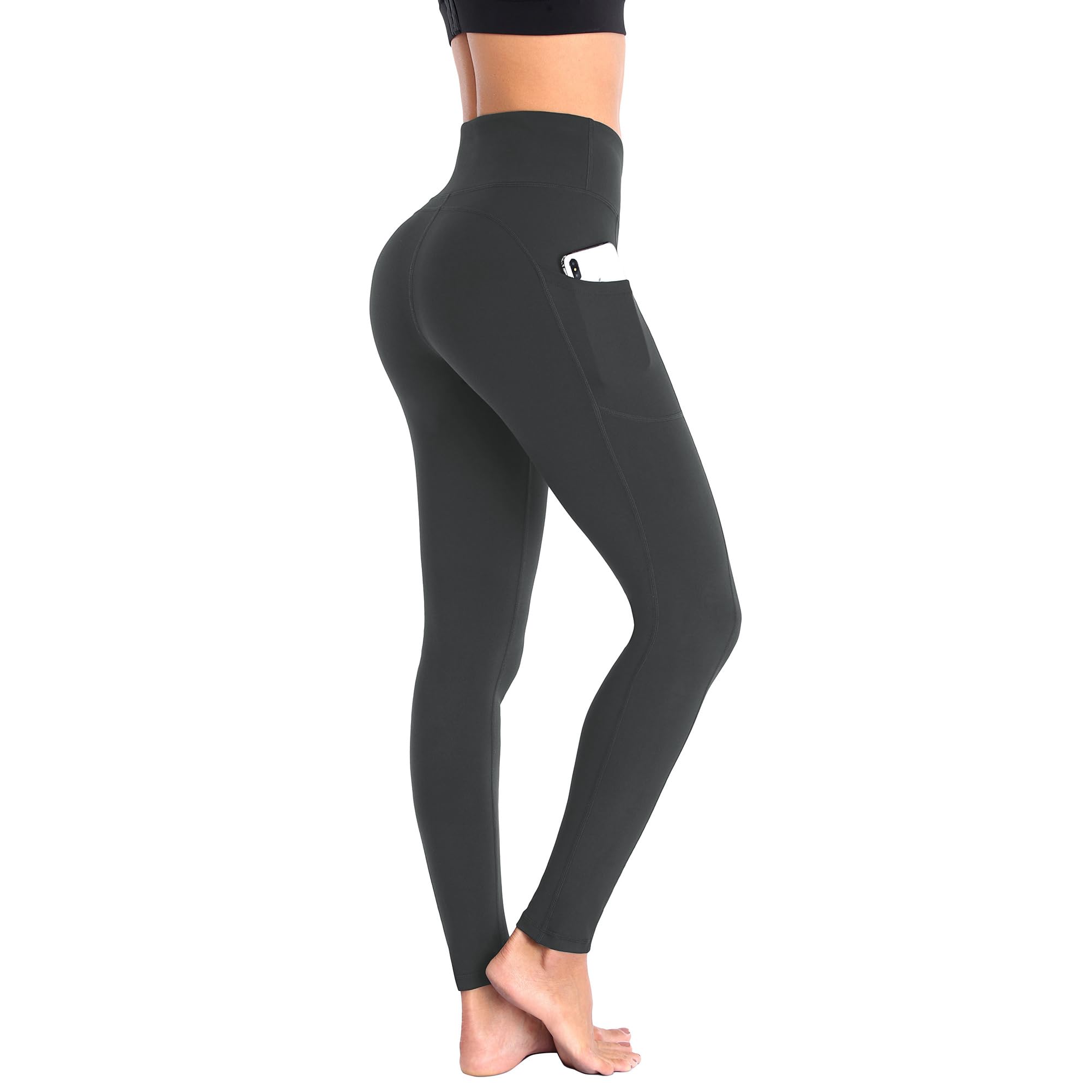 Leggins Deportivos Mujer Cintura Alta Mallas Deporte Leggings con Bolsillos Cont