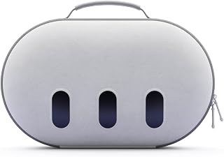 Aubika Hard Carrying Case for Meta/Oculus Quest 3 Quest 2, Grey | Compatible with Quest Pro PICO 4, Controllers VR Accessories, All-In-One Travel Storage, Fits VR Headset and Head Strap