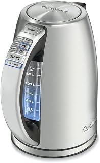 Cuisinart Electric Kettle, 1500W, 6 Temperature Presets, 1.7L, CPK-17P1 | Fast heating PerfecTemp cordless electric tea kettle; bring water to a boil; auto shutoff & 360° base; 30-min keep warm