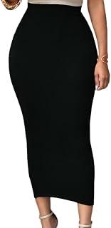 Lrady Women's High Waist Bodycon Maxi Pencil Skirt