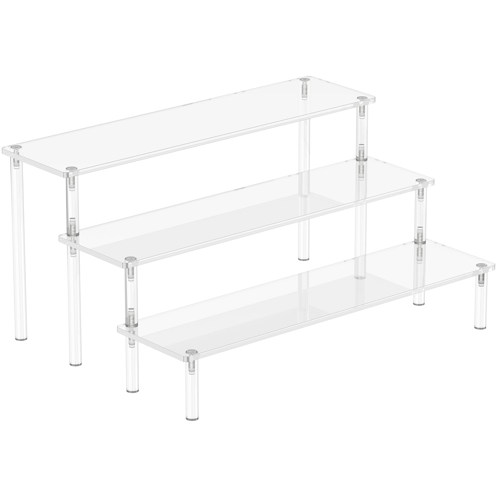 Acrylic Display Risers, 3 Tier Perfume Organizer, Clear Cupcake Stand | Large Sh