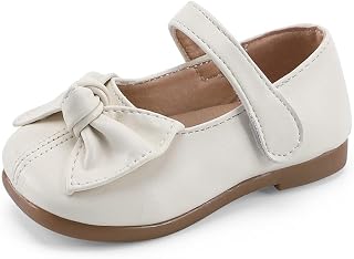 MASOCIO Girls Mary Jane Shoes Bow Toddler Kids School Shoes Flat Dress Shoes (Toddler/Little Kid)