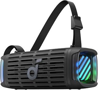Soundcore Boom 3i by Anker, Compact Outdoor Speaker, IP68 Waterproof, Floating Playback, Saltwater-Resistant, BassUp 2.0, 50W Portable Speaker, Bluetooth 5.3, 16H, TWS, Kayak/Fishing/Camping (Renewed)