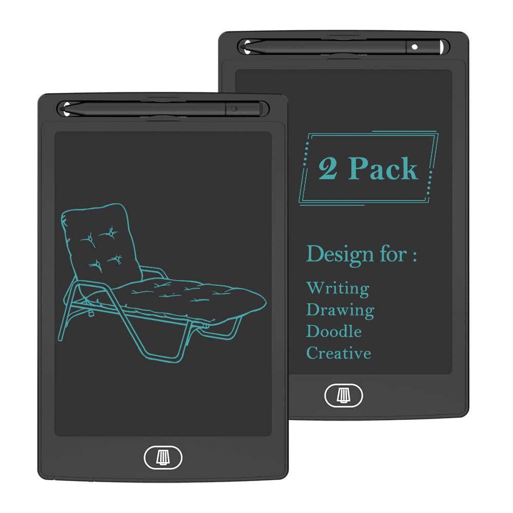 [2 Pack] TIQUS LCD Writing Tablet Pad 8.5 Inch Ewriter Electronic Board and MeMO