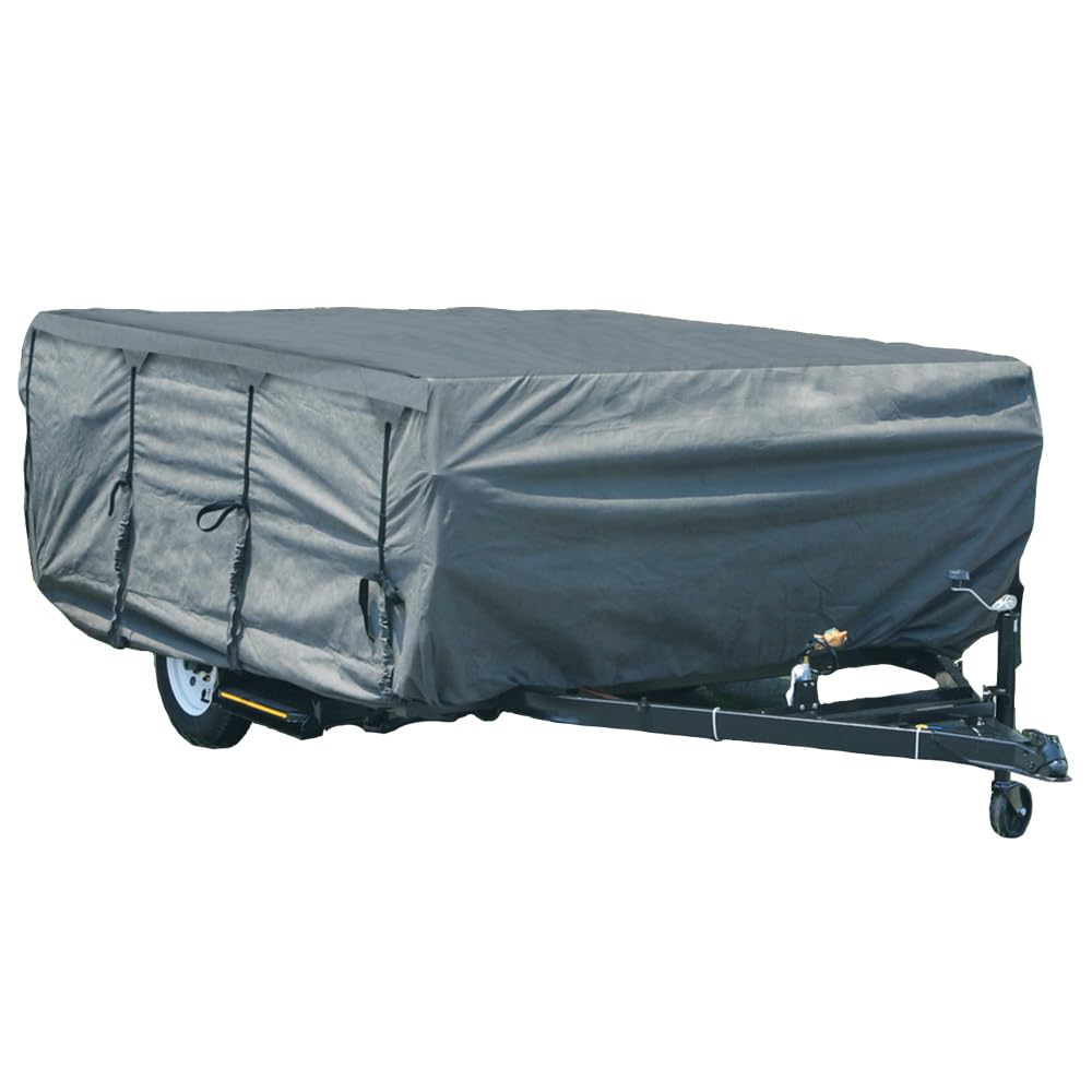 GEARFLAG Pop-up Folding Camper Cover Reinforced Windproof Side-Straps Fits 8'-10