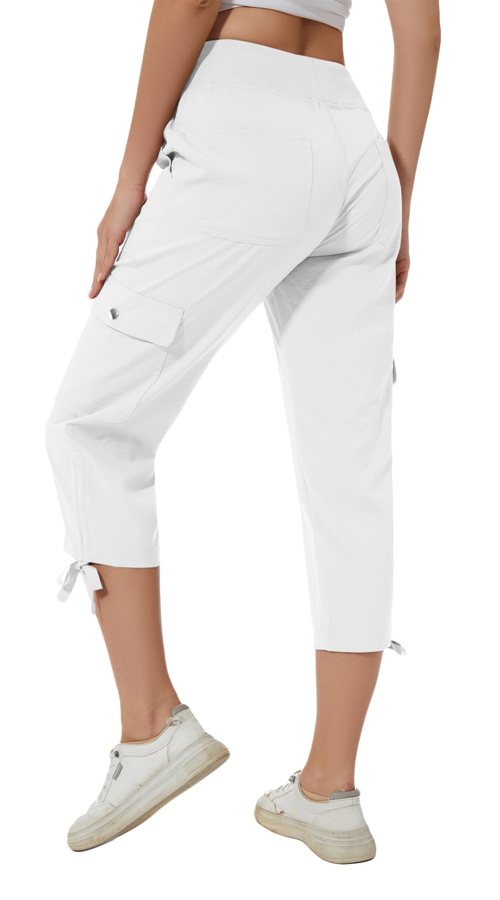 Huayuzh womens cargo cropped pants 3/4 pants summer cargo pants lightweight brea
