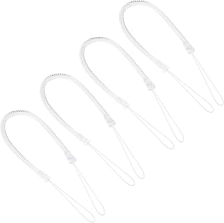 Mini Skater Plastic Elastic Tether Lanyard for Touch Pens Coil Spring Straps, Tether a Drawing Pen to Touchscreen,4Pcs