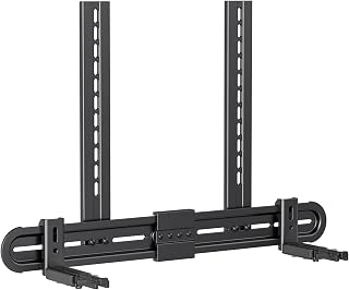 USX MOUNT Universal Soundbar Mount, Fits TV VESA 150-600mm, Up to 17.6 lbs | 2-in-1 Install above/below TV, Removable Non-slip Base with 3.46"-6.1" Extension, Sound Bar Bracket for Soundbar with Speaker