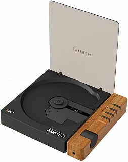 syitren R300 Retro CD Player,Portable Bluetooth,No Speaker,SPDIF Out,Brown | Retro style,Design Award,Desktop Decor,Without Speakers,Rechargeble Battery,Music Player