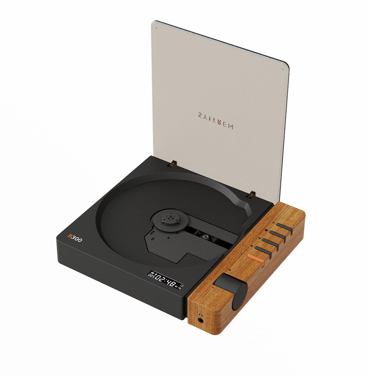 syitren R300 Retro CD Player,Portable Bluetooth,No Speaker,SPDIF Out,Brown | Ret