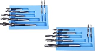 Accusize HSS Cap Screw Counterbore Set 14 Pc, 3 Flute, Inch/Metric | Includes Inch #6 to 1/2 in and Metric M3 to M12 Sizes; High Speed Steel, Straight Shank, 508S-0007+007M