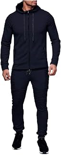 amropi Men's Casual Tracksuit Set Hoodie Sportswear Full Zip Sweatshirt Joggers Athletic Sweatsuits