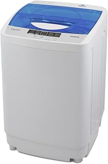 Panda 1.34 Cu.Ft. Portable Washing Machine, Fully Automatic Portable Washer | Stainless Steel Drum; Quick Connect Adapter Included; Built-in Drain Pump; Top-load Washer for Apartments, RVs and Dorms