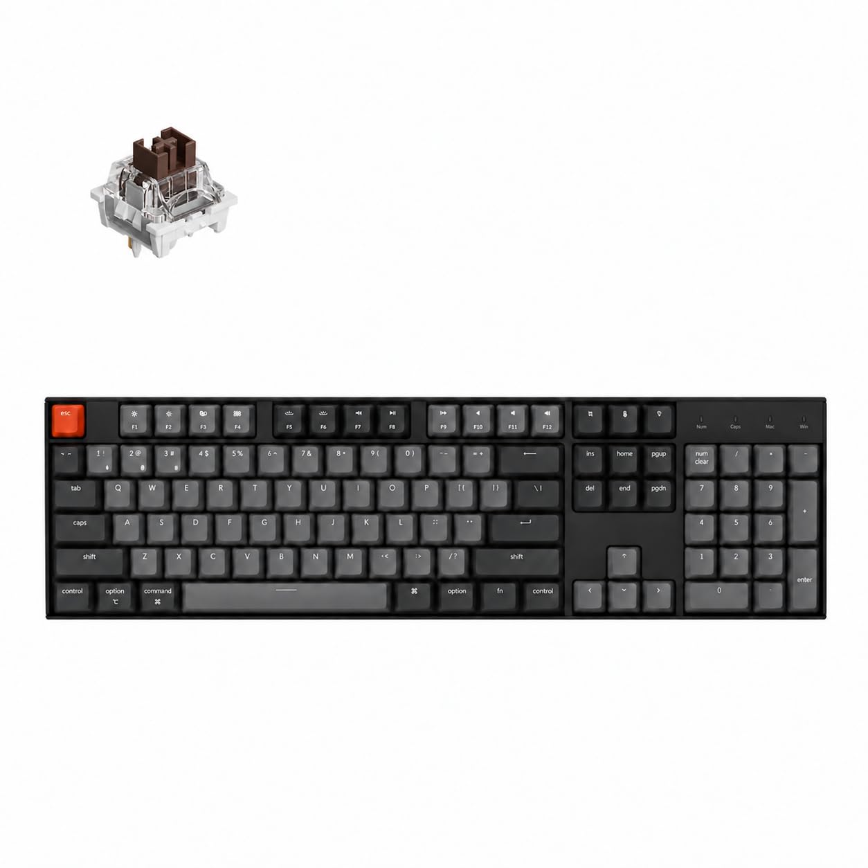 Keychron K10 Full Size 104 Keys Bluetooth Wireless Mechanical Gaming Keyboard fo